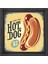 Hot Dog Vintage Restoran Afiş Tablosu-Siyah Ahşap Çerçeve - 30X30 1