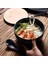 Seramik Japon Ramen Kase Büyük 1500 ml Porselen Kase Kapak ve Kaşıkla 4