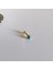 Cerrahi Çelik Doğal Turkuaz Taşlı Gold Piercing - Bar 6 mm - 1 Adet 1