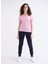 Logo Cabou Kadın Şeker Pembe Regular Fit Tişört 1