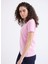 Logo Cabou Kadın Şeker Pembe Regular Fit Tişört 4