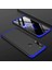 Xiaomi Redmi Note 8 Kılıf Kamera Korumalı 3 Parça Ays Sert Plastik Siyah-Mavi 1
