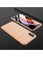 iPhone Xs Max Kılıf Kamera Korumalı 3 Parça Ays Sert Plastik Gold 1