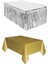 Gümüş Metalize Masa Etegi + Plastik Gold Masa Örtüsü 1