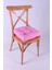 Lina Pembe Pofidik Sandalye Minderi Özel Dikişli Bağcıklı 40X40Cm 3