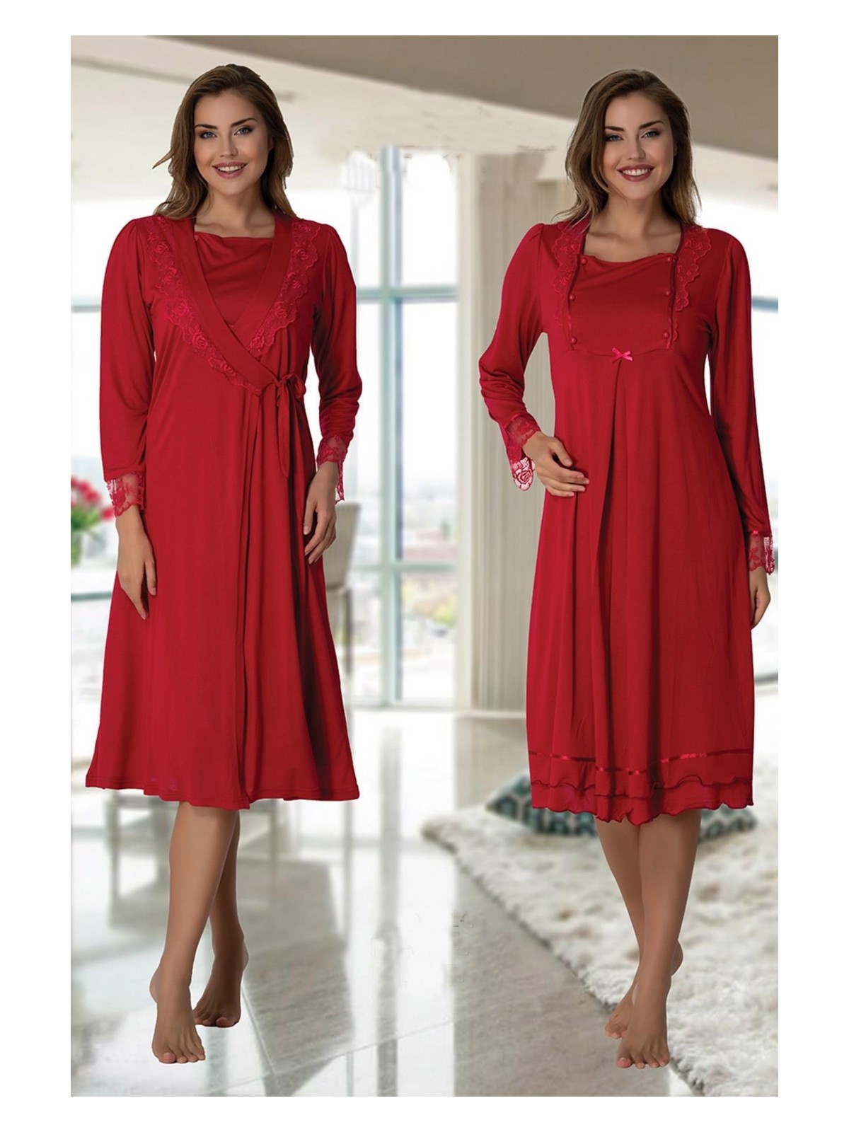 Effort Effortt 2019 Lohusa Gecelik Sabahlık Takım - Görsel 5