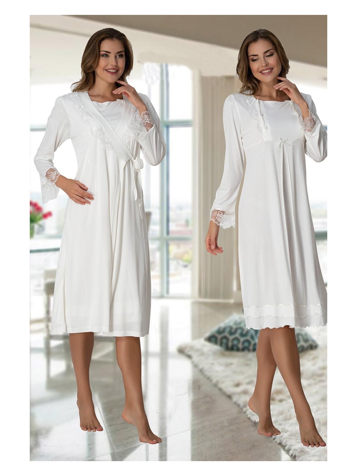 Effort Effortt 2019 Lohusa Gecelik Sabahlık Takım - Görsel 4