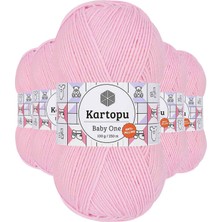 Kartopu 5 Adet Baby One Tüylenmeyen El Örgü Ipi Yünü Açık Pembe K782