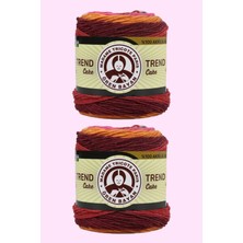 Ören Bayan 2 Adet Trend Cake Batik Ebruli El Örgü Ipi 625