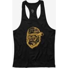 Bluu Swag Sporcu Atleti Fitness Gym Tank Top Nefes Alabilir Kumaş ile Rahat Kesim