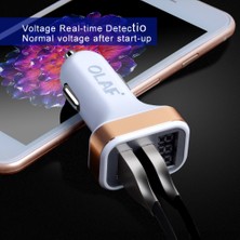 Olaf Çok Fonksiyonlu Dijital Ekran Çift USB Bağlantı Noktaları Telefon / Tablet Için Araç Şarj (Yurt Dışından)