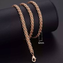 Tonstyle TS001130  - 585 Bakır Gül Altın  Paslanmaz Çelik H.ürün Kadın Kolye 59 cm