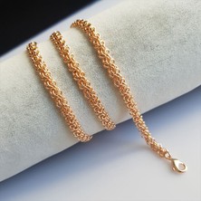 Tonstyle TS001130  - 585 Bakır Gül Altın  Paslanmaz Çelik H.ürün Kadın Kolye 59 cm