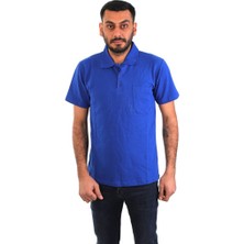 Eseris Polo Yaka Kısa Kol Pike Tişört Saks