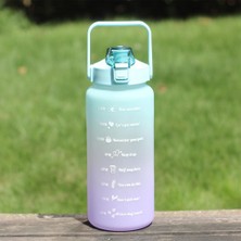 Dolity 2L BPA İçermez Taşınabilir Su Şişesi - Yeşil/Mor (Yurt Dışından)