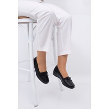 The Hope Shoes Anne Ayakkabısı Siyah Tam Ortopedik Deri Taban Günlük Her Mevsim