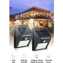 Technosmart 1ADET 30 Ledli Solar Hareket Sensörlü Bahçe Aydınlatma Lamba Dış Mekan Güneş Enerjili