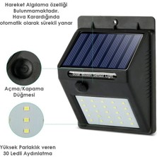 Trendpoint 1ADET 30 Ledli Solar Bahçe Aydınlatma Lamba Dış Mekan Güneş Enerjili