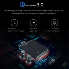 Farfi Taşınabilir Qc 3.0 Hızlı Şarj 4 USB Bağlantı Noktaları Araba Çakmak Şarj Adaptörü (Yurt Dışından)
