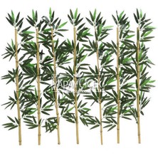 Yapay Çiçek Deposu Kumaş Yapraklı Doğal Bambu 95-110 cm (7 Adet)
