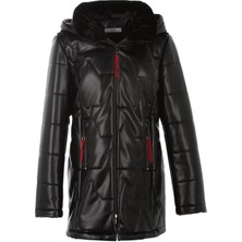 Ekol Kadın Büyük Beden Deri Kaban