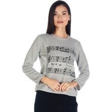 Solo Crystal Taş Baskılı Sweatshirt