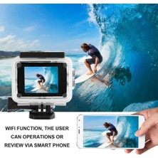 Hua3C SJ60 2.0 Inç LCD 1080P Su Geçirmez Aksiyon Kamerası - Mavi (Yurt Dışından)