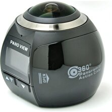 Hua3C V1 360 Derece Panoramik Wıfı Özellikli 4K Full Hd 16MP Aksiyon Kamerası - Siyah (Yurt Dışından)