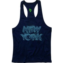 Bluu Newyorkstr  Fitness Gym Tank Top Sporcu Atleti