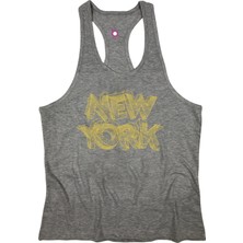 Bluu Newyorkstr  Fitness Gym Tank Top Sporcu Atleti