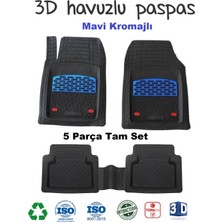 Vavka 2016 Model Mercedes Glc Için 3D Havuzlu Universal Paspas - Mavi Kromlu
