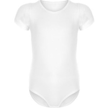 Namaldı 1 Adet Beyaz Renk Yarım Kollu Çocuk Çıtçıtlı Badi