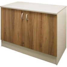 T Designo Asil Mutfak Alt Modül 120 cm Safir Meşe Tezgah Dahil