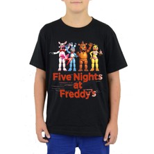 TakeTshirt Five Nights At Freddys Çocuk Tişört Siyah Fnaf