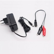 Sertec 6 Volt Akü Için Akülü Araba Şarj Cihazı Adaptörü Şarz Aleti Extra Krokodil Maşalı Akü Şarj Kesici