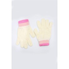 Eleven Markets Krem Eldiven Kız Çocuk Kışlık Eldiven 8 -12 Yaş