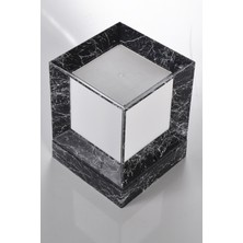 Full Reyon Mermer Desen Plastik  Kare Küp Bahçe Aydınlatma Armatürü