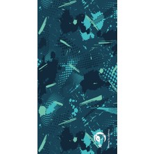 E-Taktik Dijital Desing Blue Extreme Slaemless Sporcu Mavi Boyunluk Bandana Balaclava