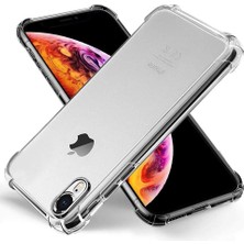 MobaxAksesuar Apple iPhone Xr 6.1 Kılıf Şeffaf Nitro Anti Shock Kapak Renksiz