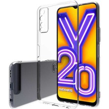 MobaxAksesuar Vivo Y20S Kılıf Şeffaf Silikon Hibrit Case