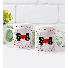 BK Kişiye Özel Çift Harfli Isimli Ikili Kupa Bardak-1