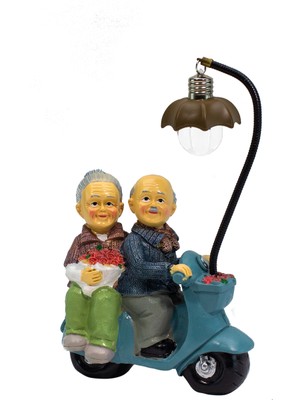 Mixoyuncak Biblo Romantik Çiftler Scooter Motorlu Sevimli Çiftler Işıklı