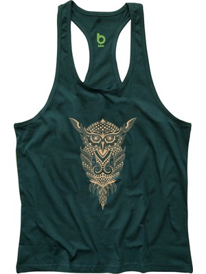 Bluu Owl Sporcu Atleti Fitness Gym Tank Top Nefes Alabilir Kumaşlı Yazlık Moda