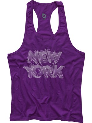 Bluu Newyorkstr  Fitness Gym Tank Top Sporcu Atleti
