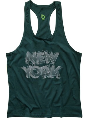 Bluu Newyorkstr  Fitness Gym Tank Top Sporcu Atleti