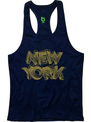 Bluu Newyorkstr  Fitness Gym Tank Top Sporcu Atleti