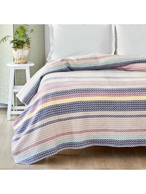 Karaca Home Twila Gül Kurusu Multi Tek Kişilik Pamuk Battaniye