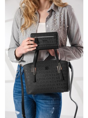 Just Polo Kadın Ayarlanabilir Askılı Omuz Çantası ve Cüzdan Kombini PBU4030-1006