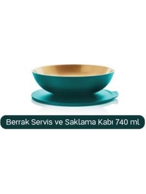 Tupperware Berrak Yeşil-Gold Saklama Kabı 750ML