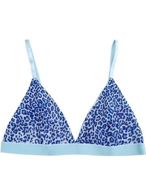 Mavi Leopar Tül Kapsız Bralet Ds200123br